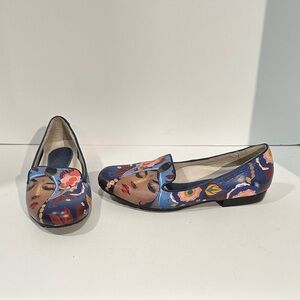 Vintage ICON Wearable Art Painted All-Leather Loafers